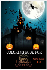 Halloween Coloring Book for Kids ages 4-8 size 8.5x11 inch