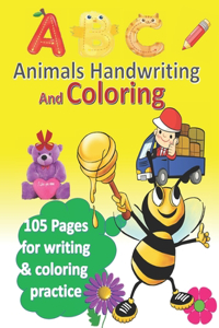ABC Animals Handwriting And Coloring