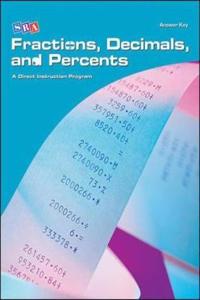 Corrective Mathematics Fractions, Decimals, and Percents, Additional Answer Key