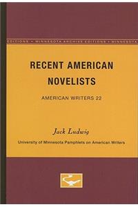 Recent American Novelists - American Writers 22: University of Minnesota Pamphlets on American Writers