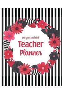 One Year Undated Teacher Planner