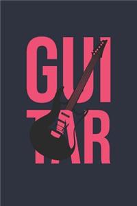 Vintage Guitar Notebook - Gift for Guitar Player - Retro Guitar Diary - Guitar Lesson Journal