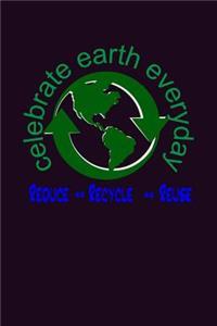 Celebrate Earth Everyday Reduce Recycle Reuse