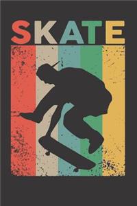 Skater Notebook Sk8 Skateboard Journal 6x9 lined Diary Longboard Punk Funny School