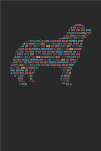 Bernese Mountain Dog Journal - Bernese Mountain Dog Notebook 'Word Cloud' - Gift for Dog Lovers