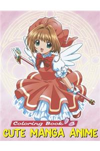 Cute Manga Anime Coloring Book