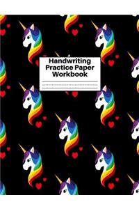 Handwriting Practice Paper Workbook