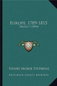 Europe, 1789-1815