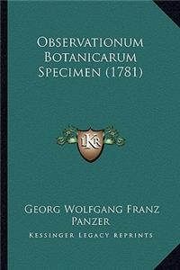 Observationum Botanicarum Specimen (1781)