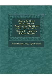Cours De Droit Maritime