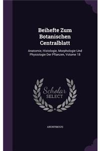 Beihefte Zum Botanischen Centralblatt