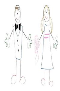 Wedding Journal Bride Groom Couple Sketch