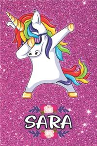 Sara - Dabbing Unicorn Notebook