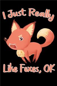 I Just Really Like Foxes Ok Notebook gift