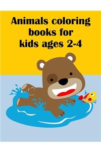 Animals coloring books for kids ages 2-4