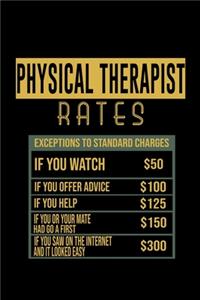 physical therapist rates