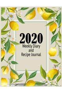 2020 Weekly Diary and Recipe Journal
