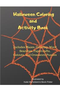Halloween Coloring and Activity Book for Kids with BONUS Cutout Crafts