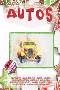 Einfaches Malbuch für Kinder - Autos. Groß 300+ Seiten. Mehr als 100 Autos