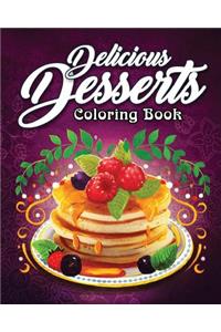 Delicious Desserts Coloring Book