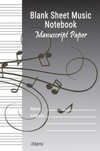 Blank Sheet Music Notebook Manuscript Paper