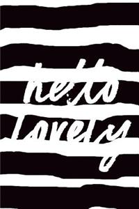 Hello Lovely Notebook Composition (White Book Journal 6x9)