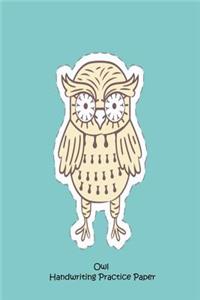 Owl Handwriting Practice Paper