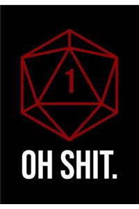 RPG Dotted Notebook: Dot Grid Gaming Book (0.2x0.2): Oh Shit