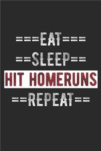 Baseball Journal - Eat Sleep Hit Homeruns Repeat