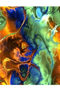Wild Marbled Fractal Notebook