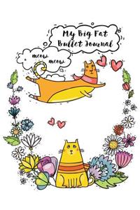 My Big Fat Bullet Journal for Cat Lovers Funny Flying Cartoon Cat 11
