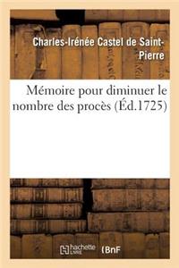 Mémoire Pour Diminuer Le Nombre Des Procès