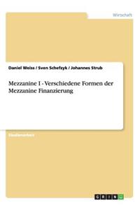 Mezzanine I - Verschiedene Formen der Mezzanine Finanzierung