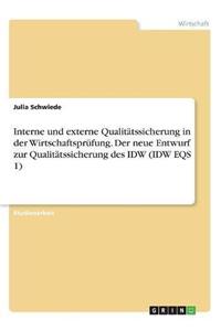 Interne und externe Qualitätssicherung in der Wirtschaftsprüfung. Der neue Entwurf zur Qualitätssicherung des IDW (IDW EQS 1)