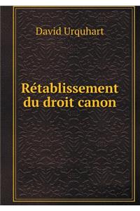 Rétablissement du droit canon