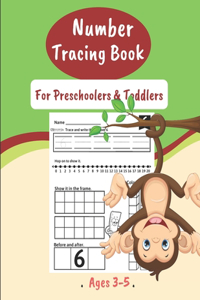 Number Tracing Book For Preschoolers & Toddlers Ages 3-5