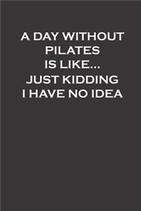 A day without pilates is like...I just kidding I have no idea