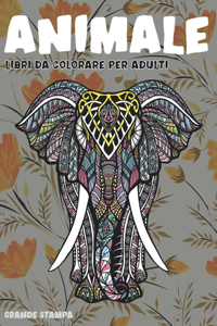 Libri da colorare per adulti - Grande stampa - Animale