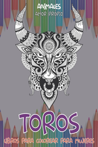 Libros para colorear para mujeres - Amor propio - Animales - Toros