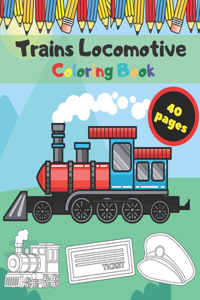 Trains Locomotive Coloring Book