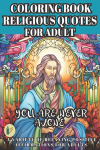 Coloring Book Religious Quotes for Adult,