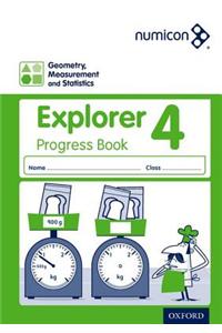 Numicon: Geometry, Measurement and Statistics 4 Explorer Progress Book (Pack of 30)