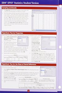 IBM SPSS Statistics Student Version Study Card for Statistics