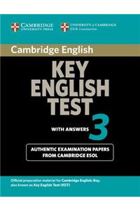 Cambridge Key English Test 3 Student's Book with Answers: Examination Papers from the University of Cambridge ESOL Examinations