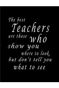 The Best Teachers Are Those Who Show You Where To Look, But Don't Tell You What To See