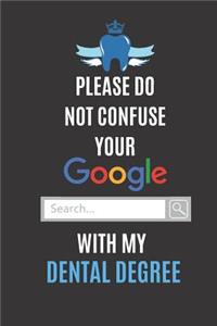 Please Do Not Confuse Your Google Search With My Dental Degree