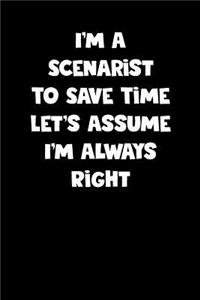 Scenarist Notebook - Scenarist Diary - Scenarist Journal - Funny Gift for Scenarist