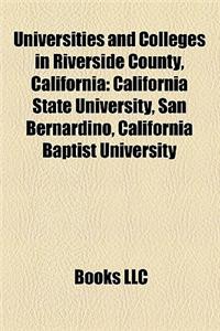 Universities and Colleges in Riverside County, California