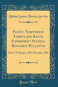 Pacific Northwest Forest and Range Experiment Station, Resource Bulletins