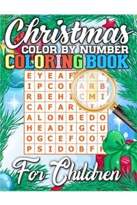 Christmas Color By Number Coloring Book for Children